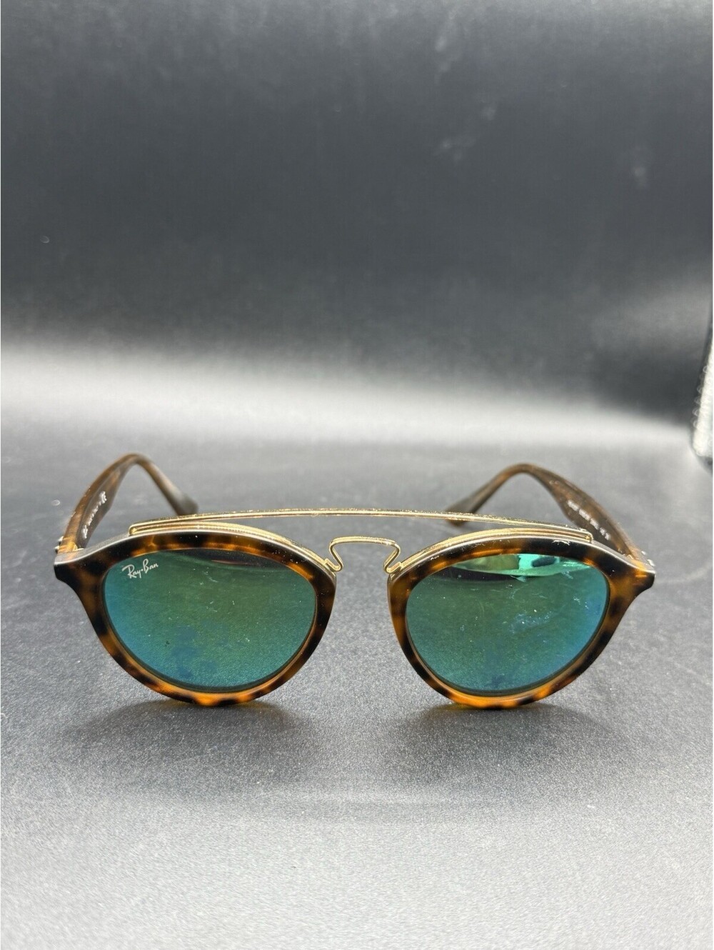 Ray-Ban RB4257 Gatsby II Tortoise Green Mirrored Lenses 145mm